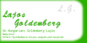 lajos goldemberg business card
